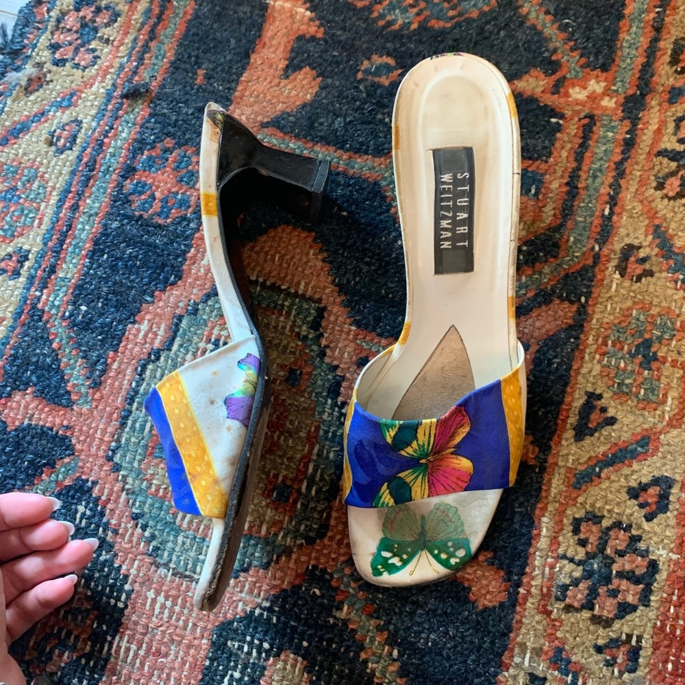 Stuart Weitzman Multicolor Floral Heels
